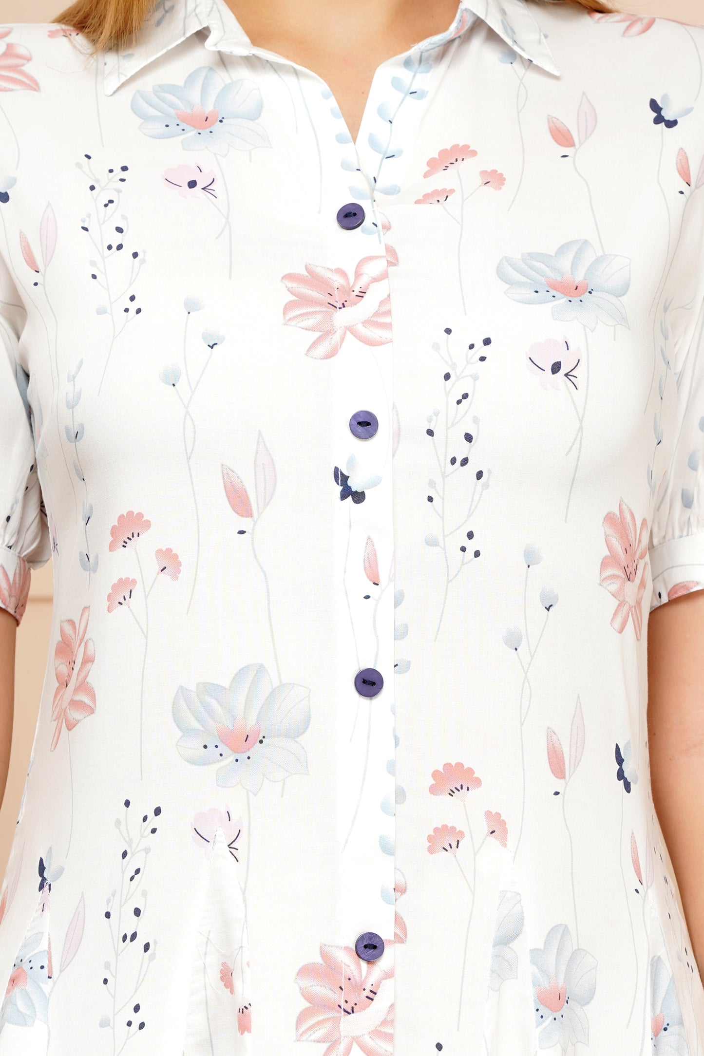 Whimsical Bloom Short Midi Dress
