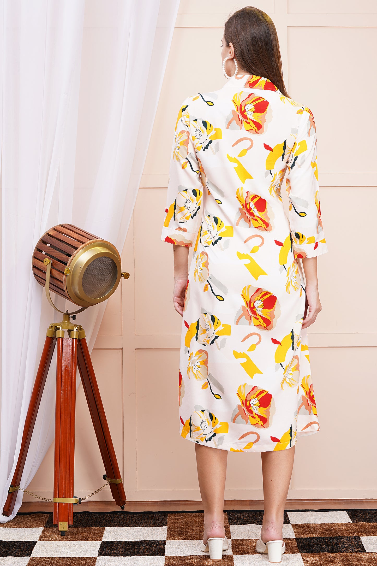 Sunshine Bloom A-Line Shirt Dress