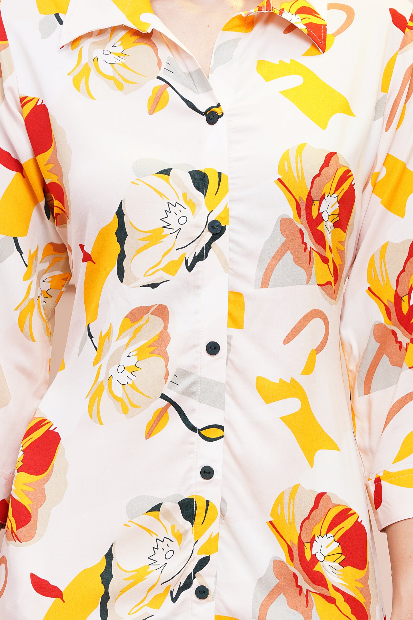 Sunshine Bloom A-Line Shirt Dress