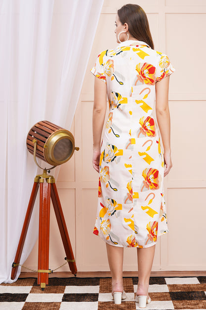 Sunshine Bloom A-Line Shirt Dress