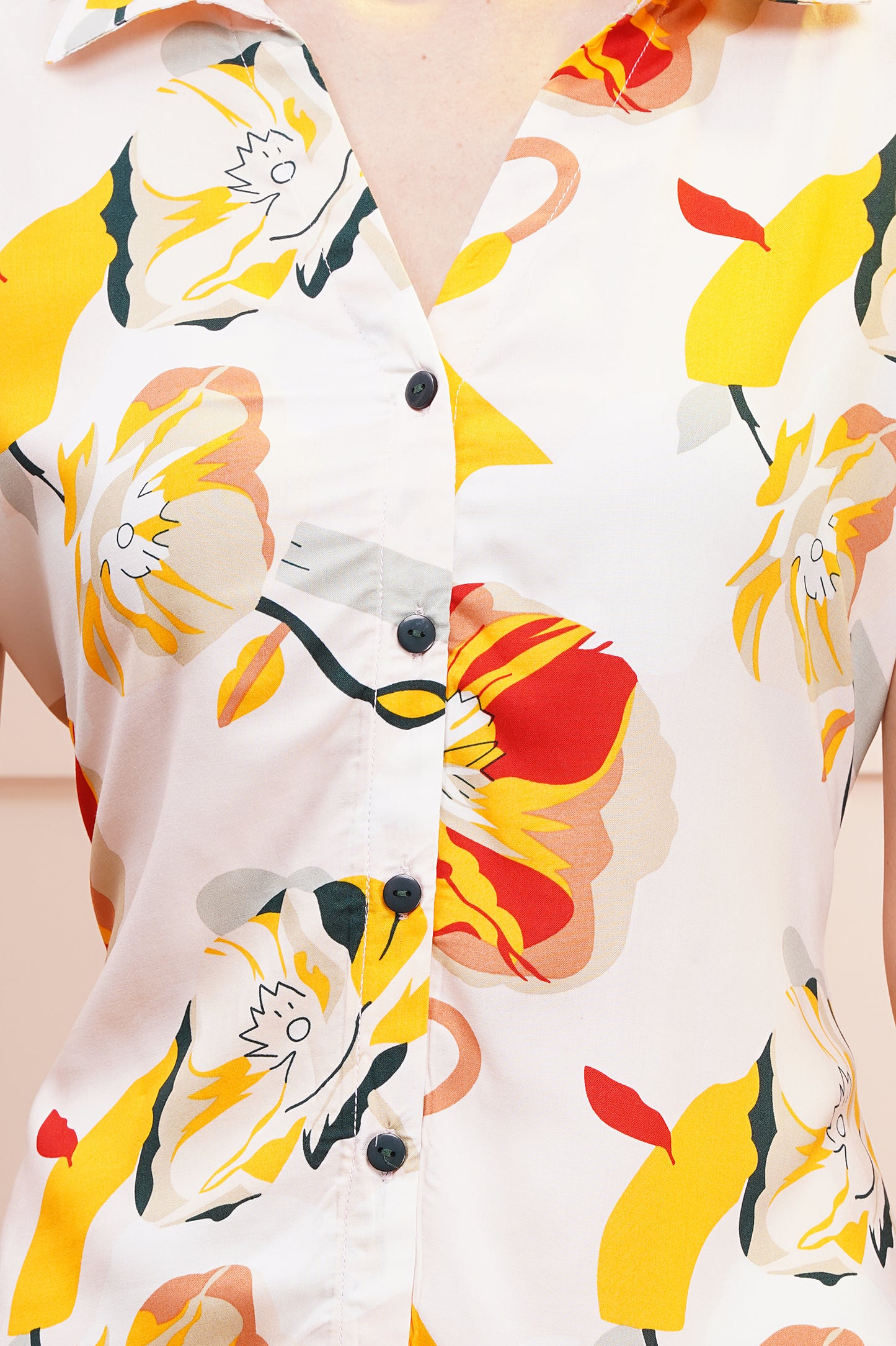 Sunshine Bloom A-Line Shirt Dress