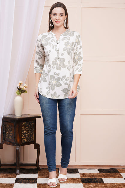 Serene Petals Print Top