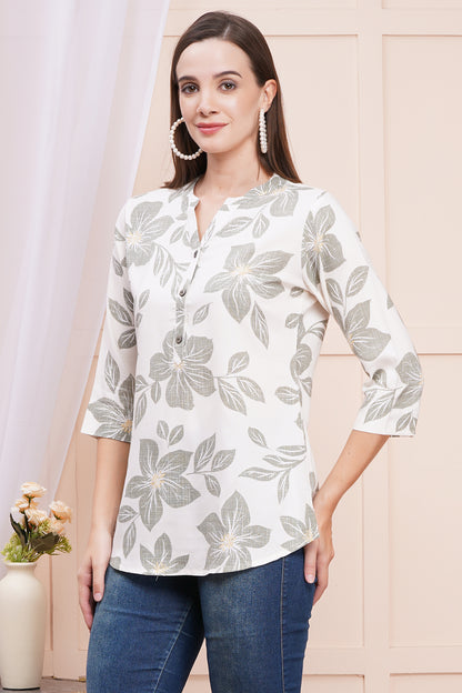 Serene Petals Print Top