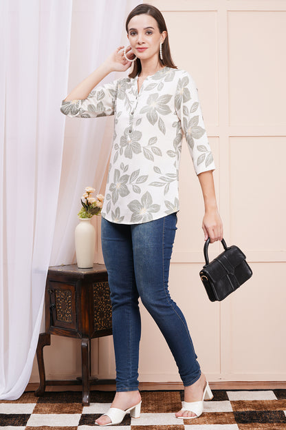 Serene Petals Print Top