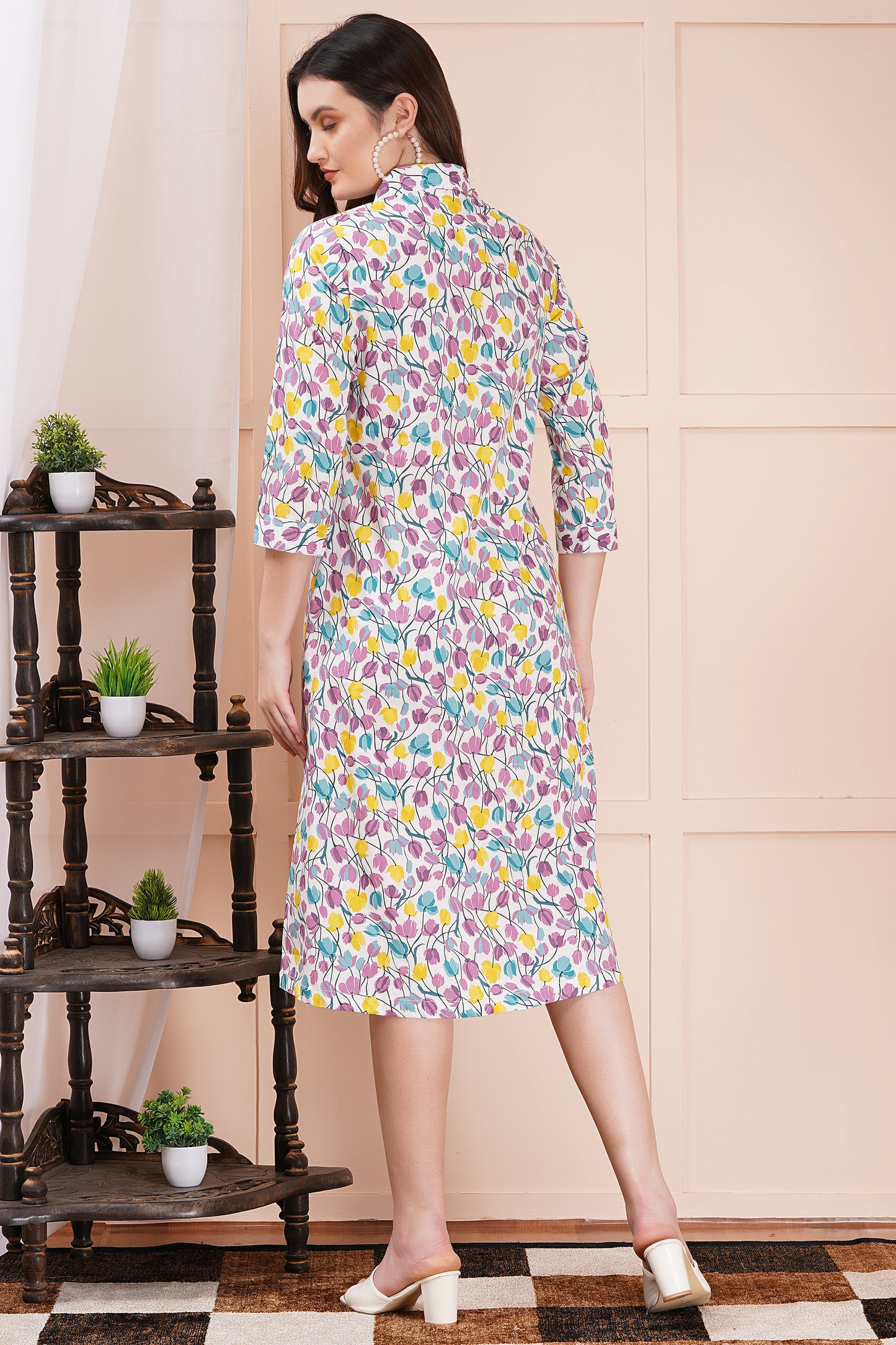 Spring Meadow A-Line Shirt Dress