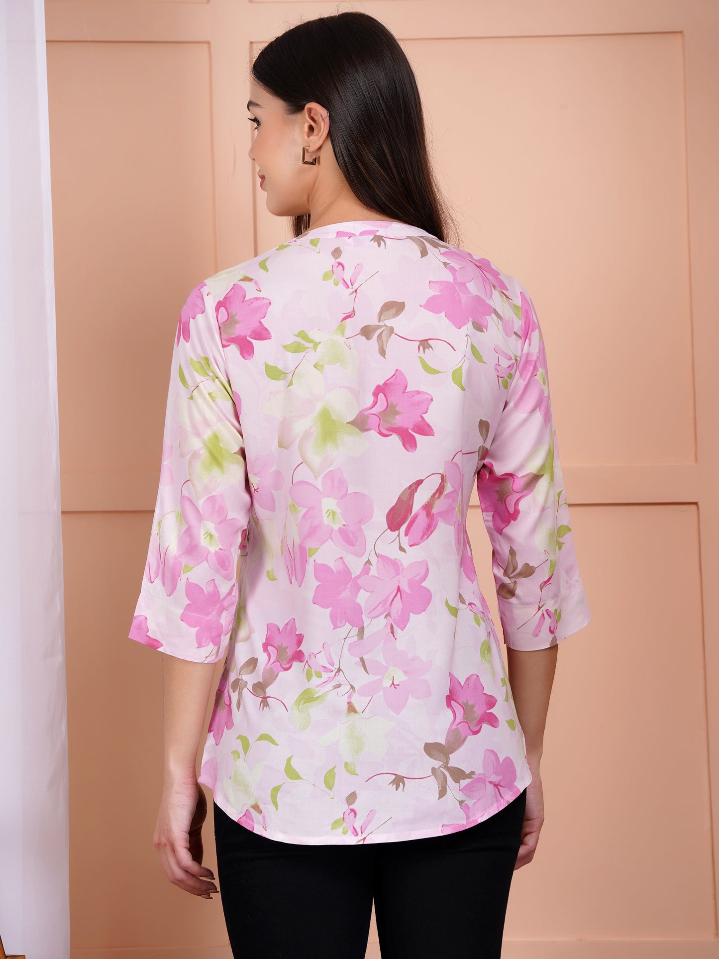 Petal Glow Print Top