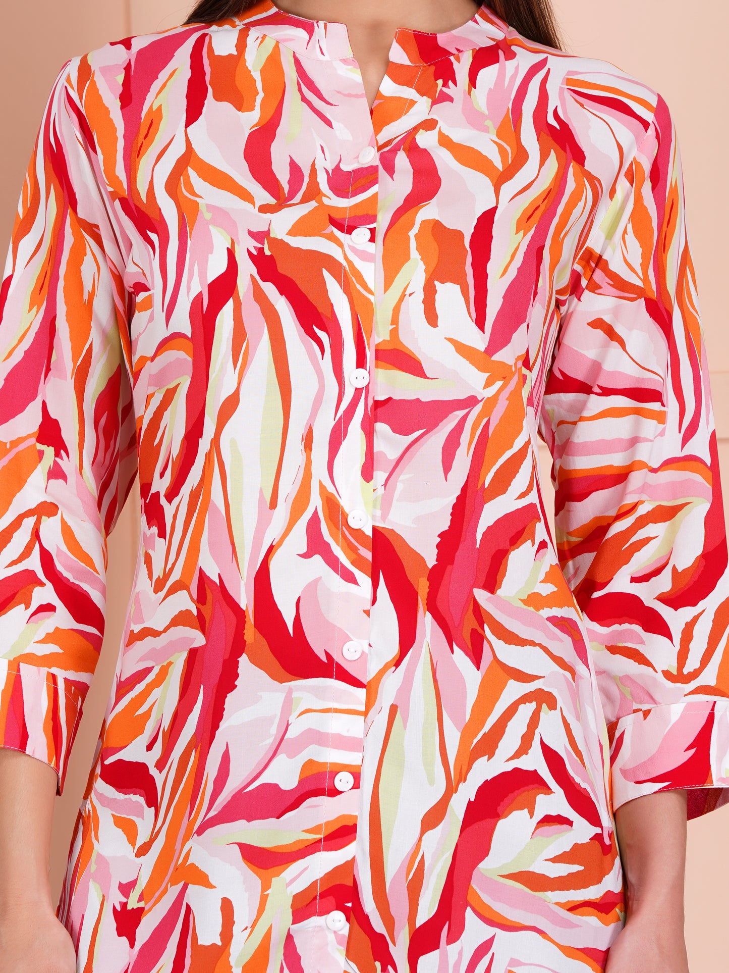 Tropical Blaze Short Kurti