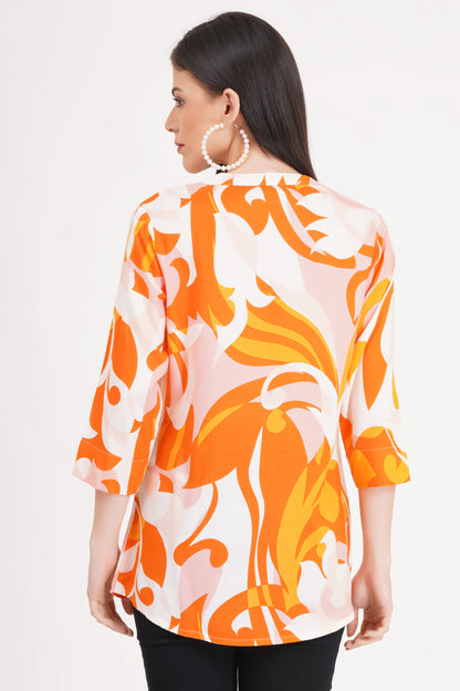 Orange Bliss Printed Top