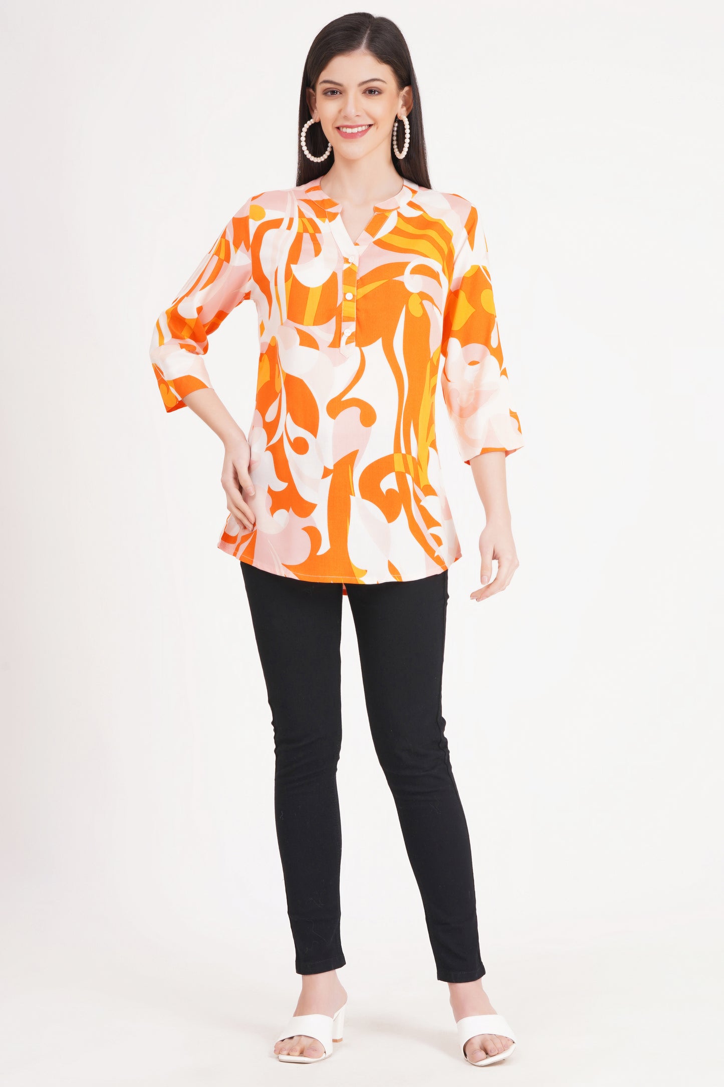 Orange Bliss Printed Top