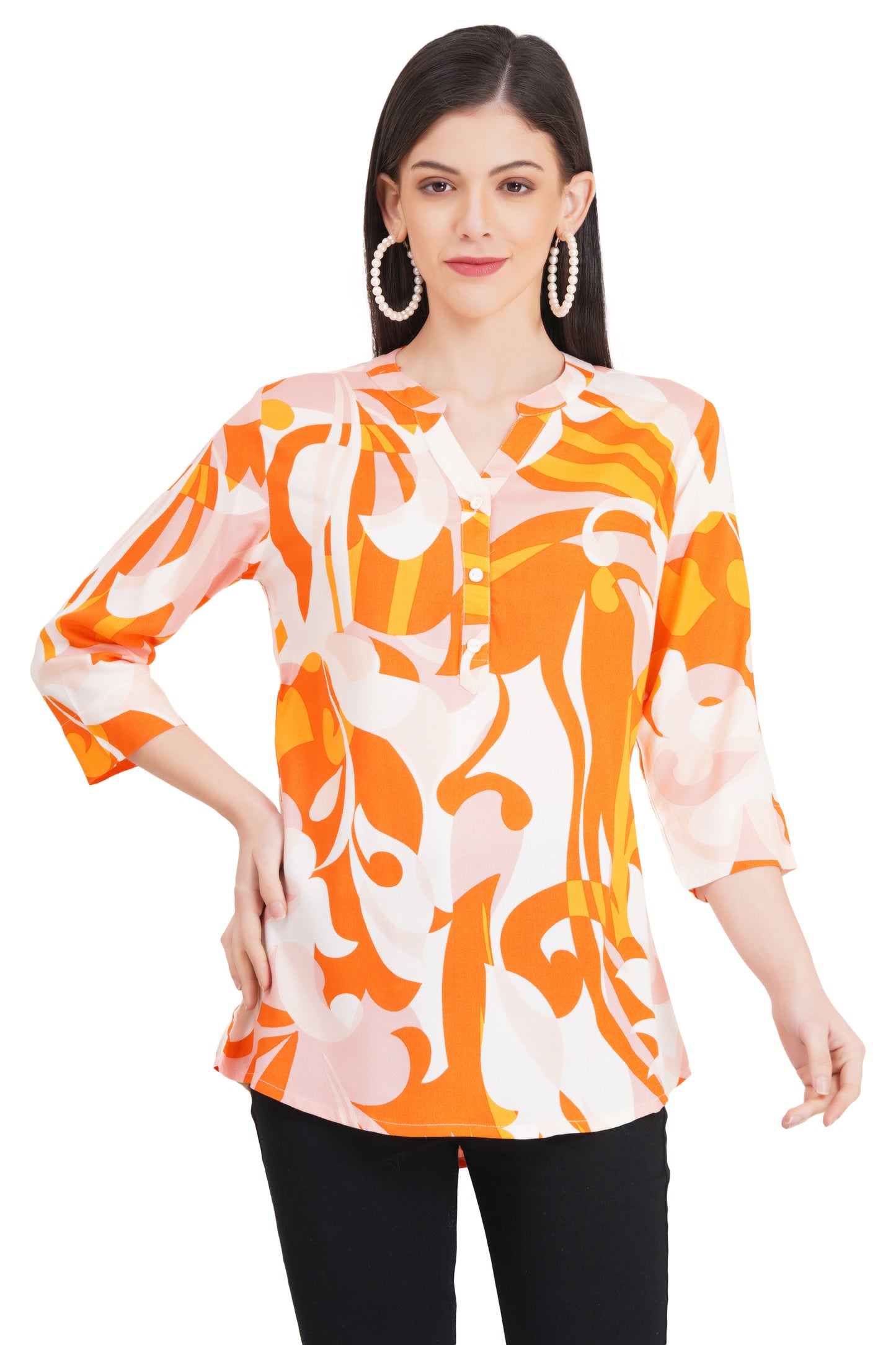 Orange Bliss Printed Top