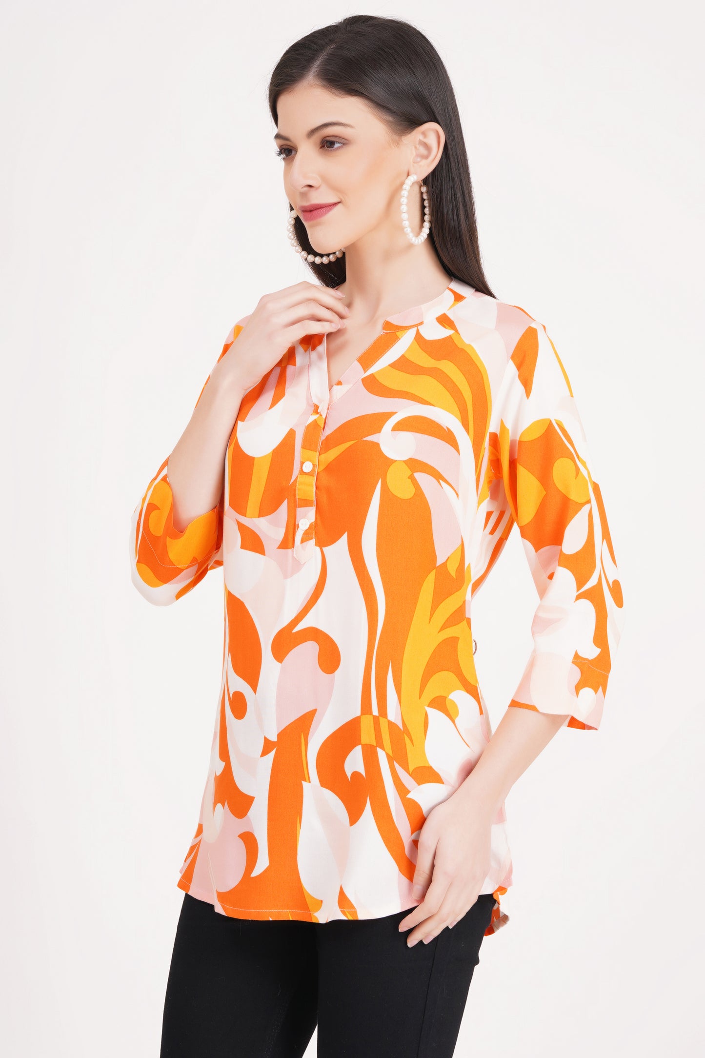 Orange Bliss Printed Top