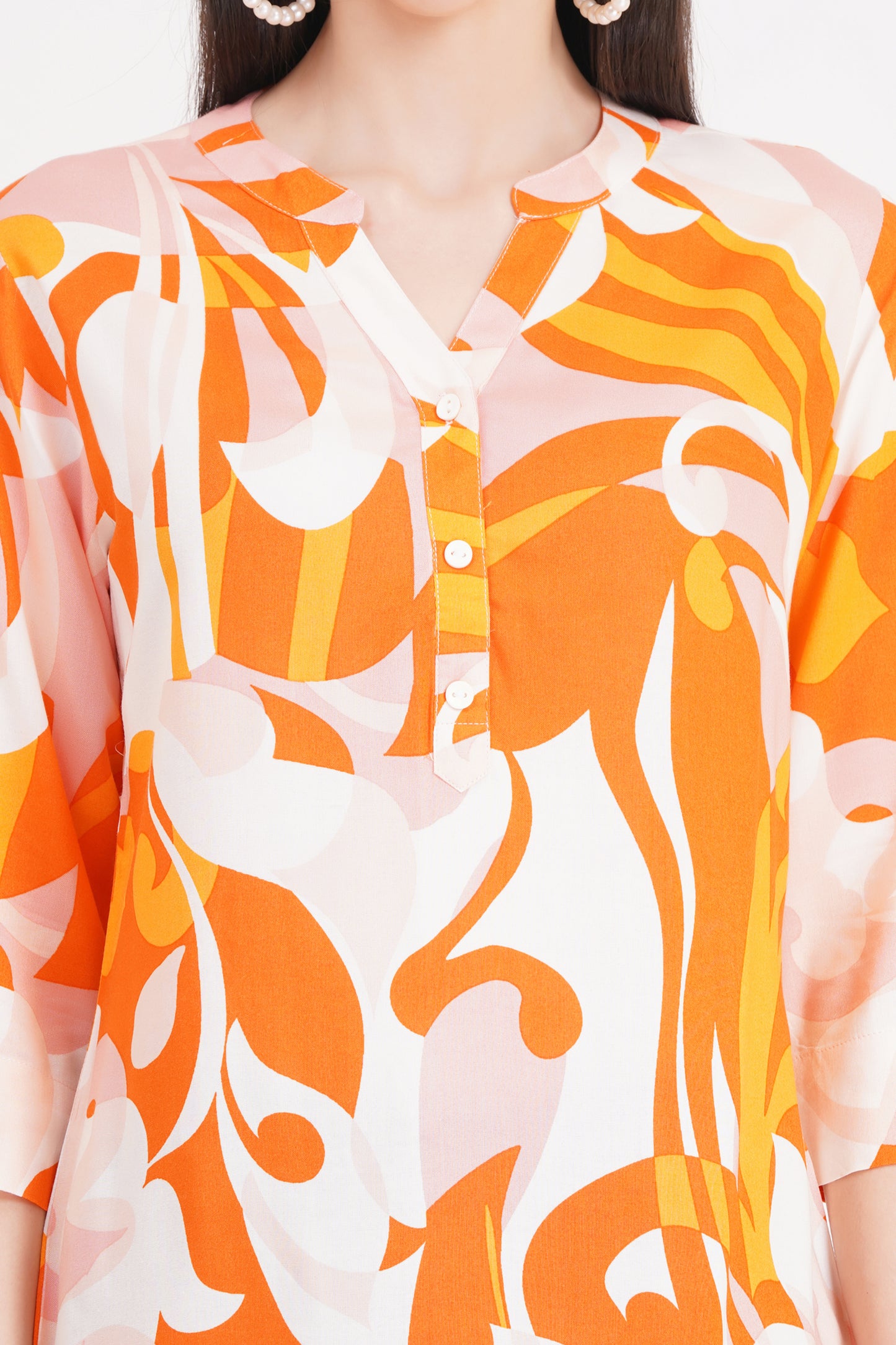 Orange Bliss Printed Top