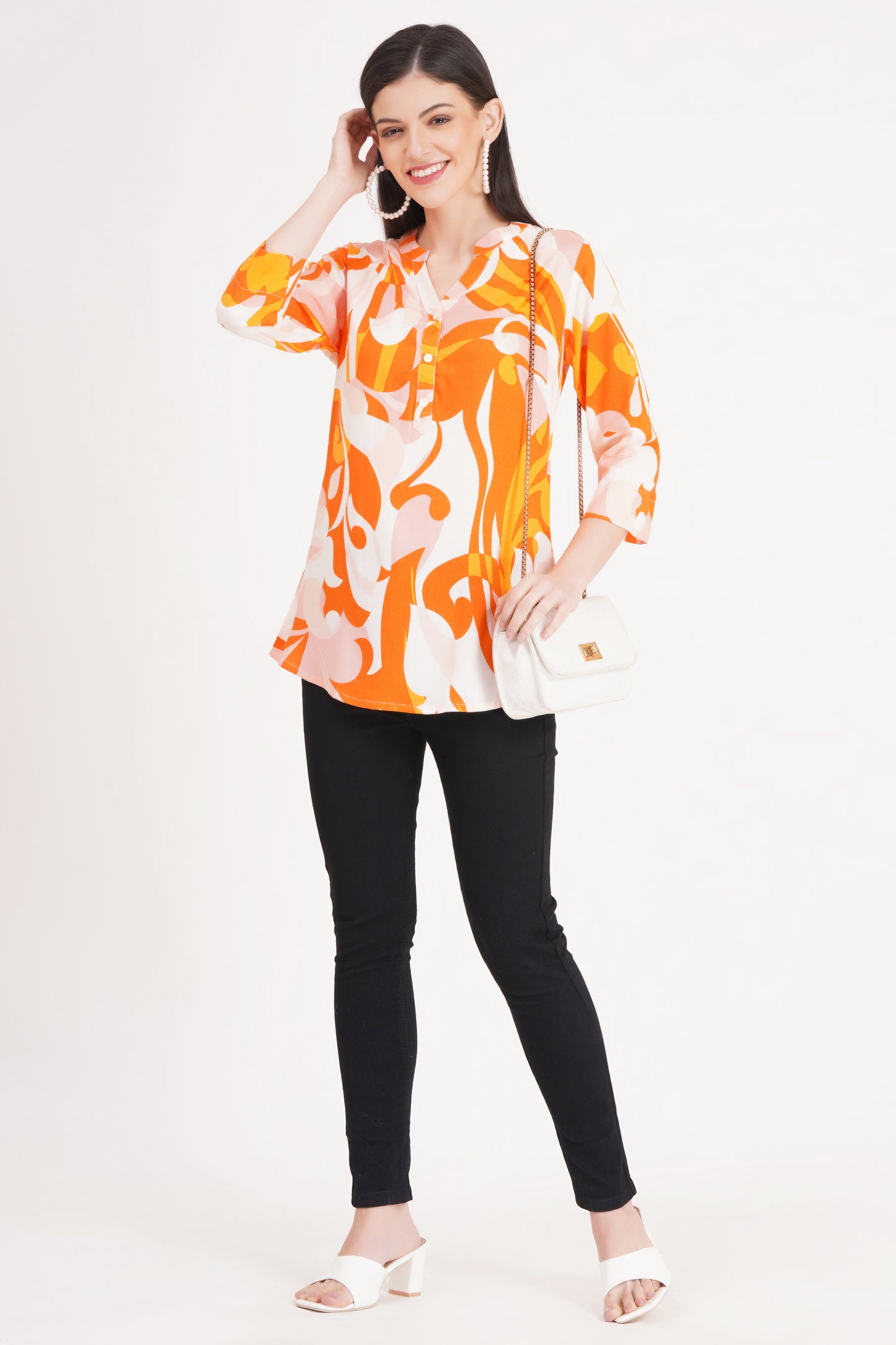 Orange Bliss Printed Top