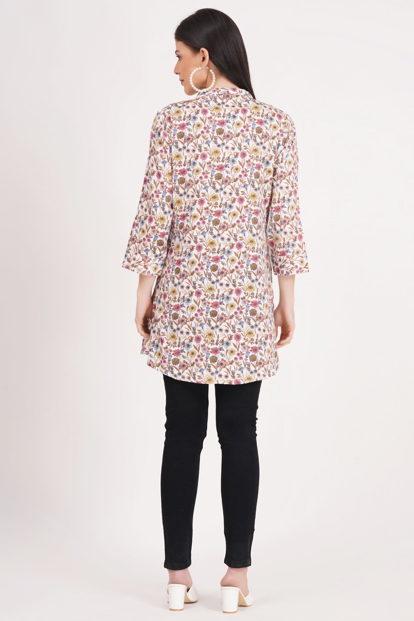 Vintage Flora Short Kurti