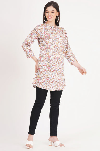 Vintage Flora Short Kurti