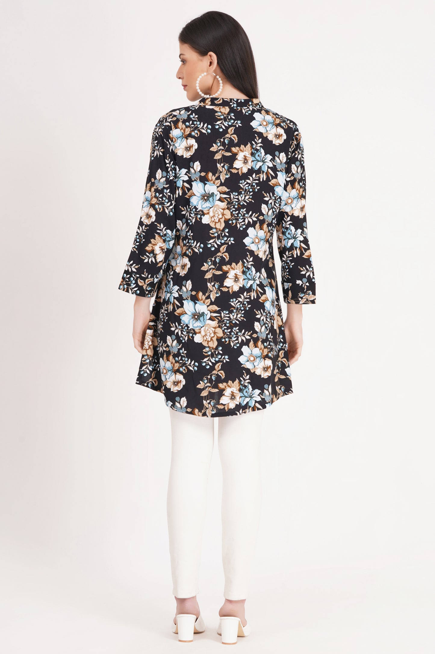 Urban Lines Abstract Short Kurti