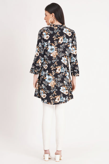 Urban Floral Abstract Short Kurti 2