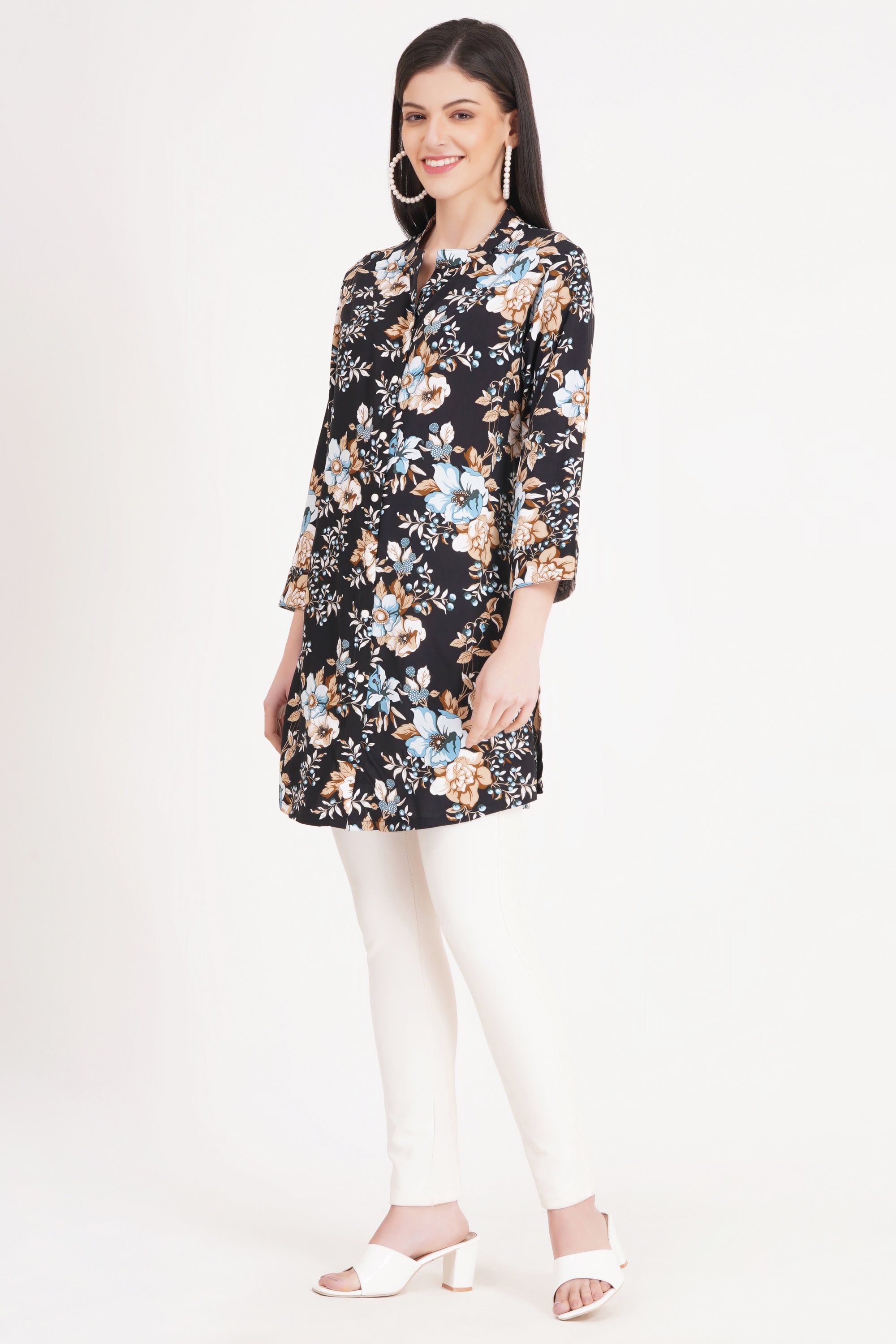 Urban Lines Abstract Short Kurti