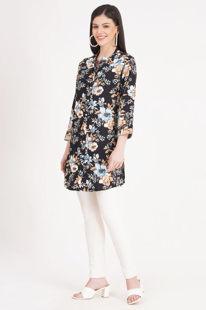 Urban Floral Abstract Short Kurti 2