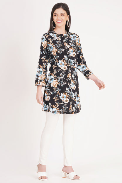 Urban Floral Abstract Short Kurti 2