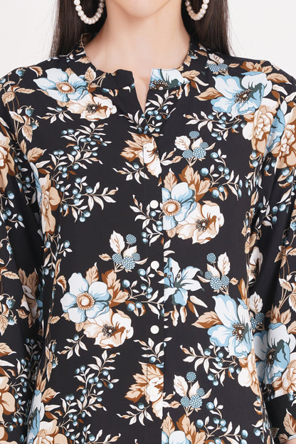 Urban Floral Abstract Short Kurti 2