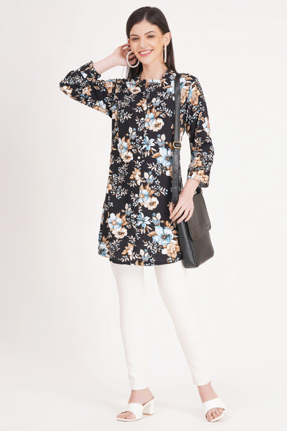 Urban Floral Abstract Short Kurti 2