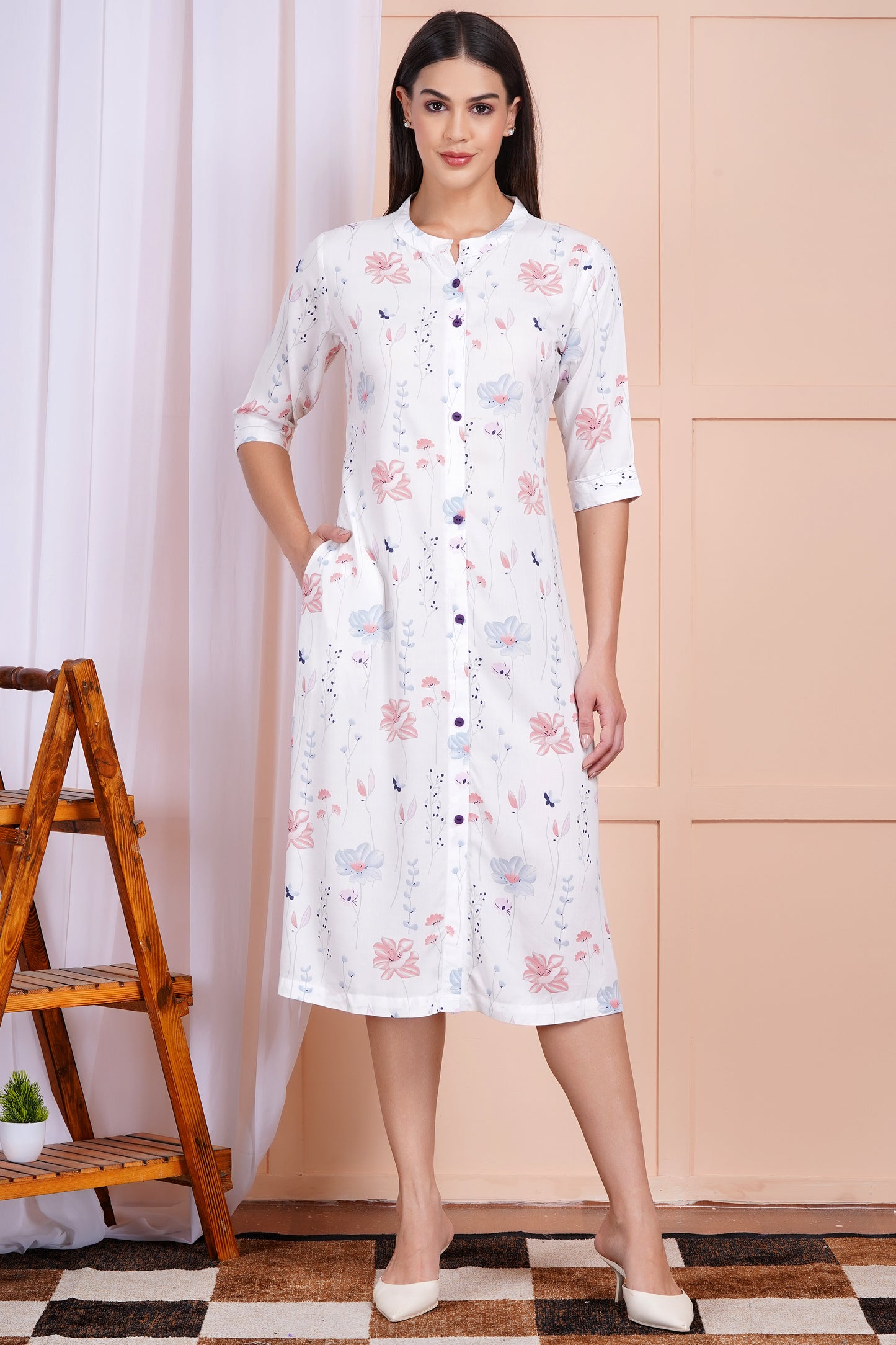 Whimsical Bloom A-Line Dress