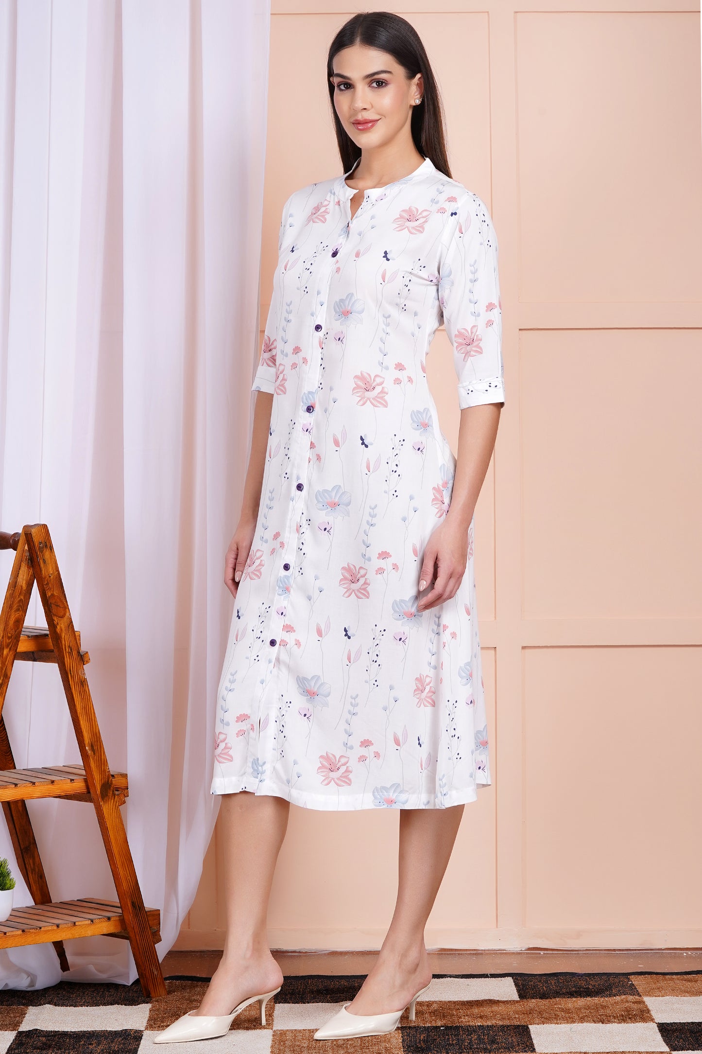 Whimsical Bloom A-Line Dress