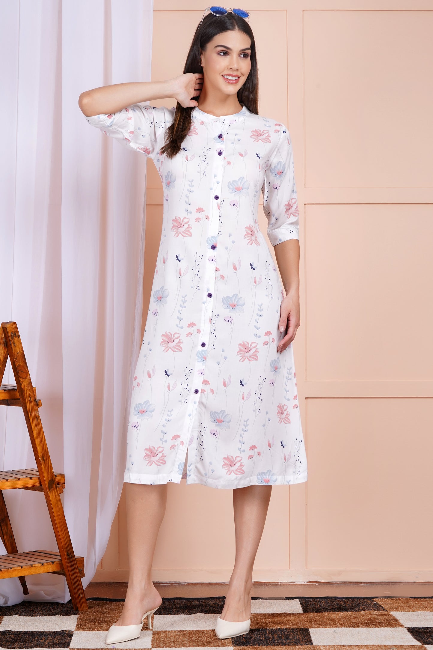 Whimsical Bloom A-Line Dress