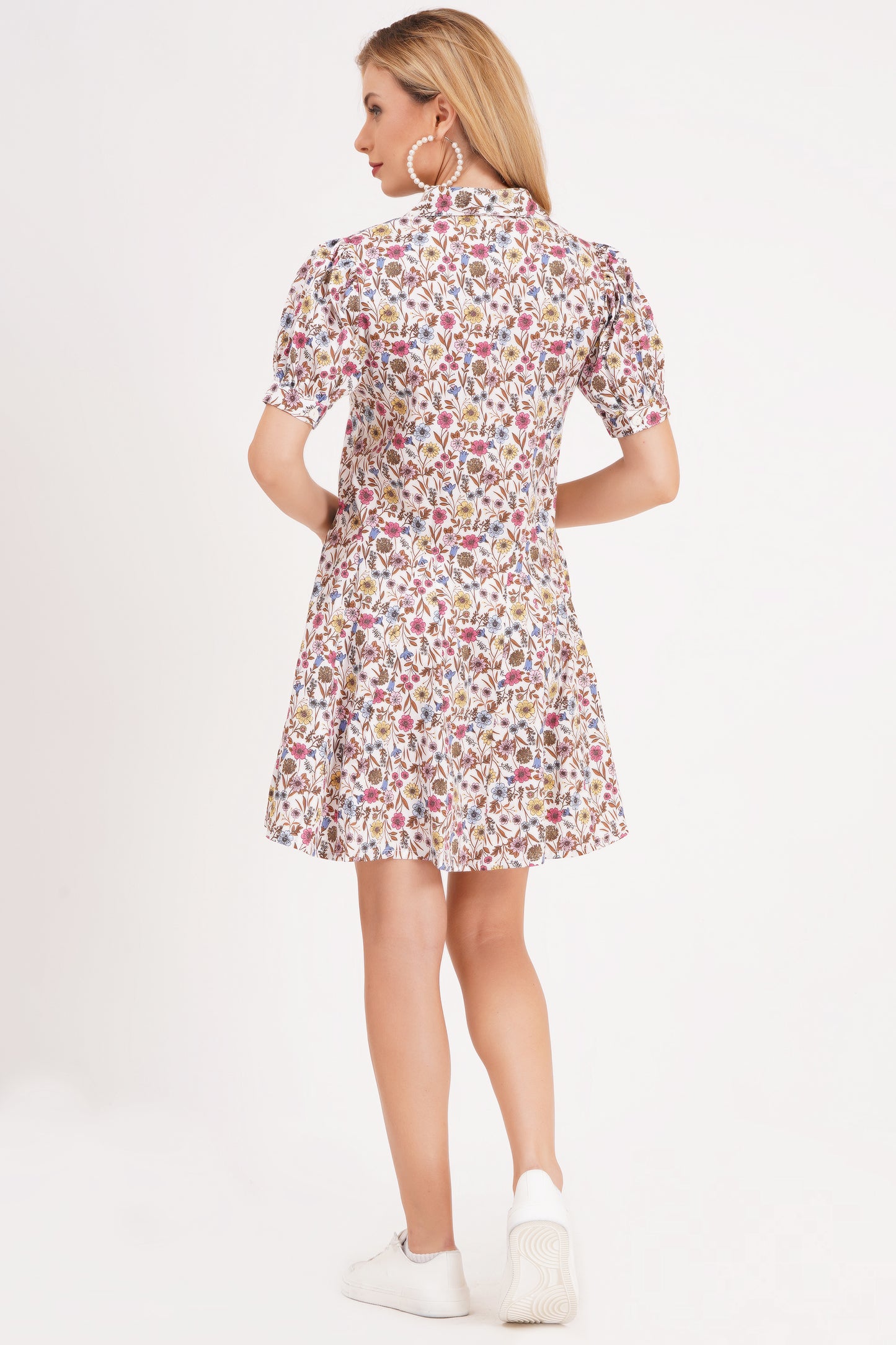 Vintage Floral Short Dress