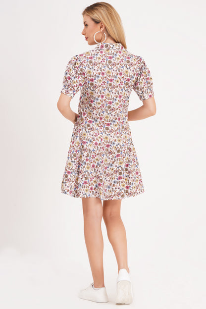 Vintage Floral Short Dress
