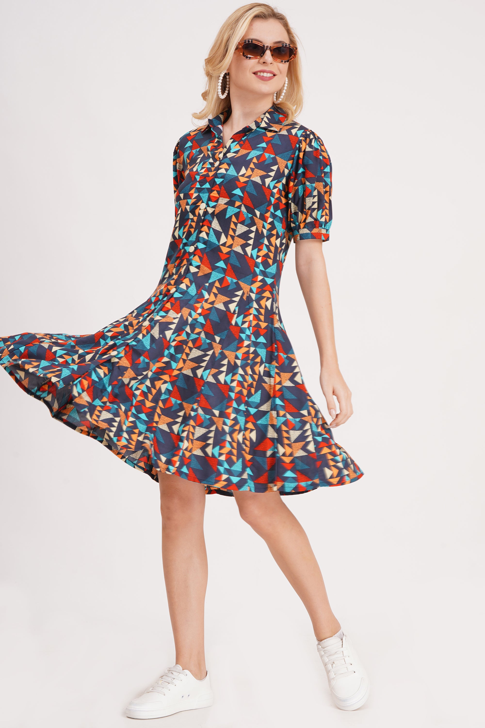 Bold Abstract Short Dress