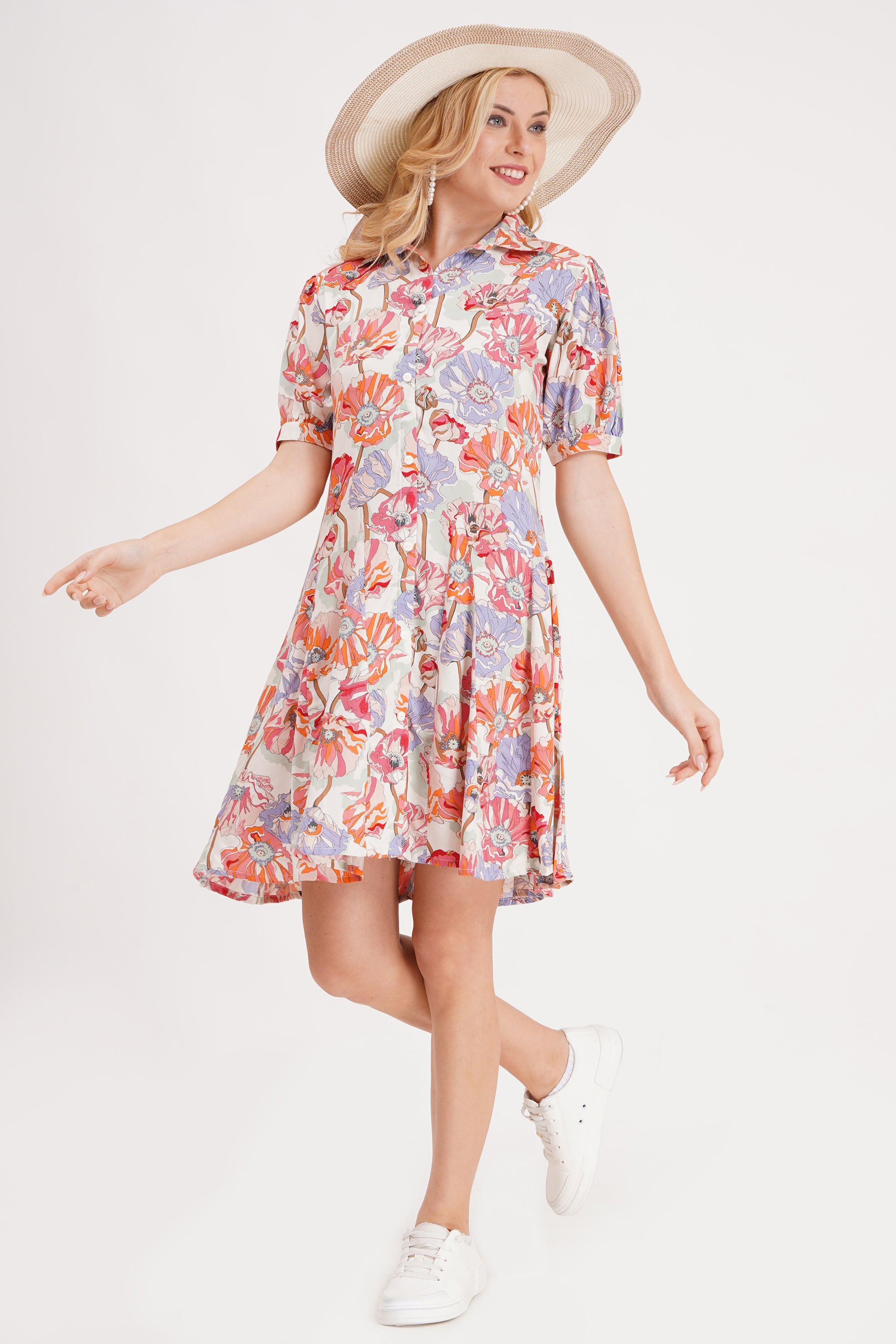 Petal Vibe Short Dress