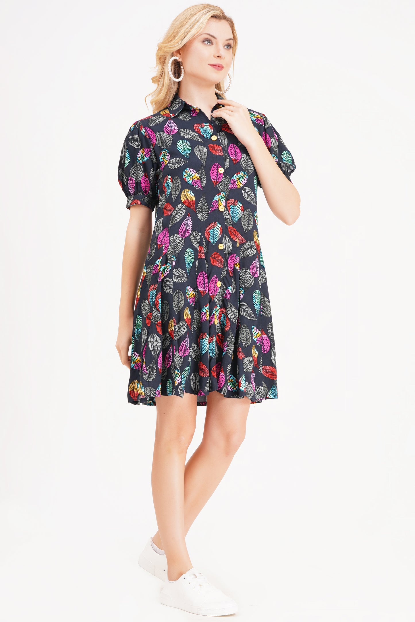 Midnight Botanica Short Dress
