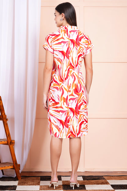 Tropical Blaze Short Straight Dress