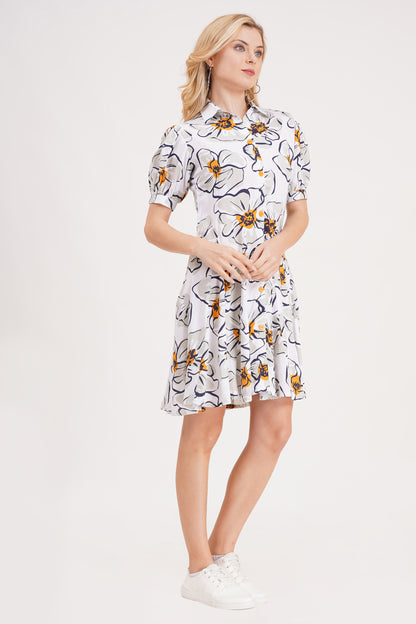 Ivory Garden Short Dress