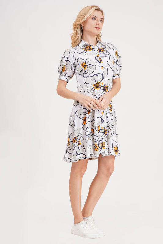 Ivory Garden Short Dress