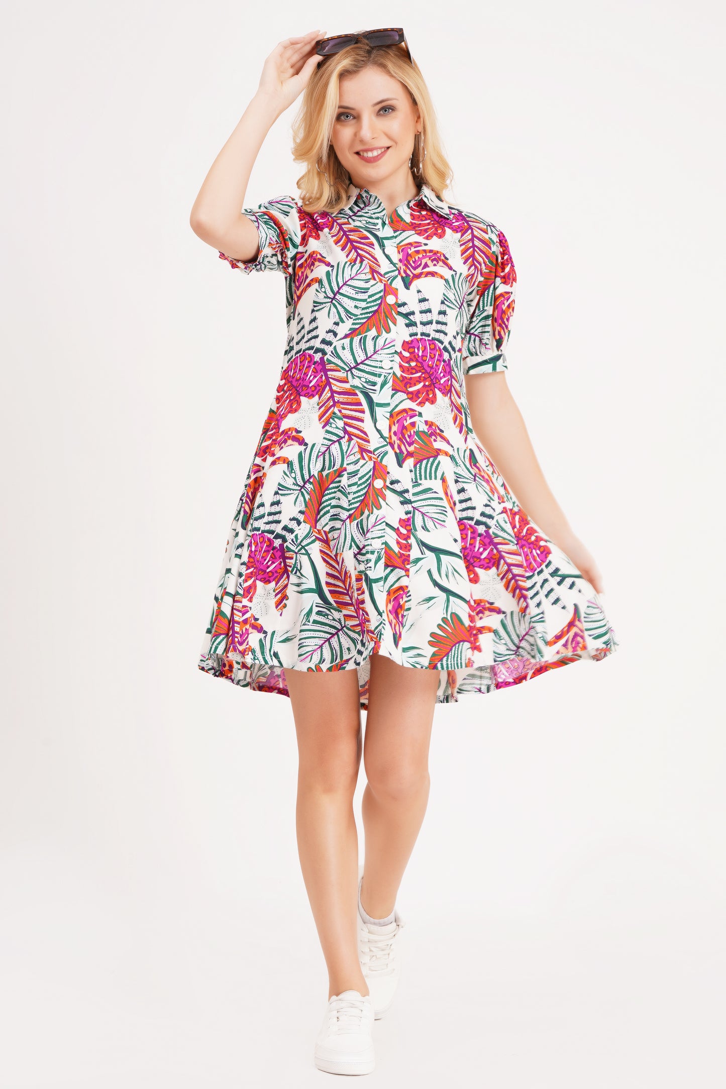Pastel Meadow Short Dress