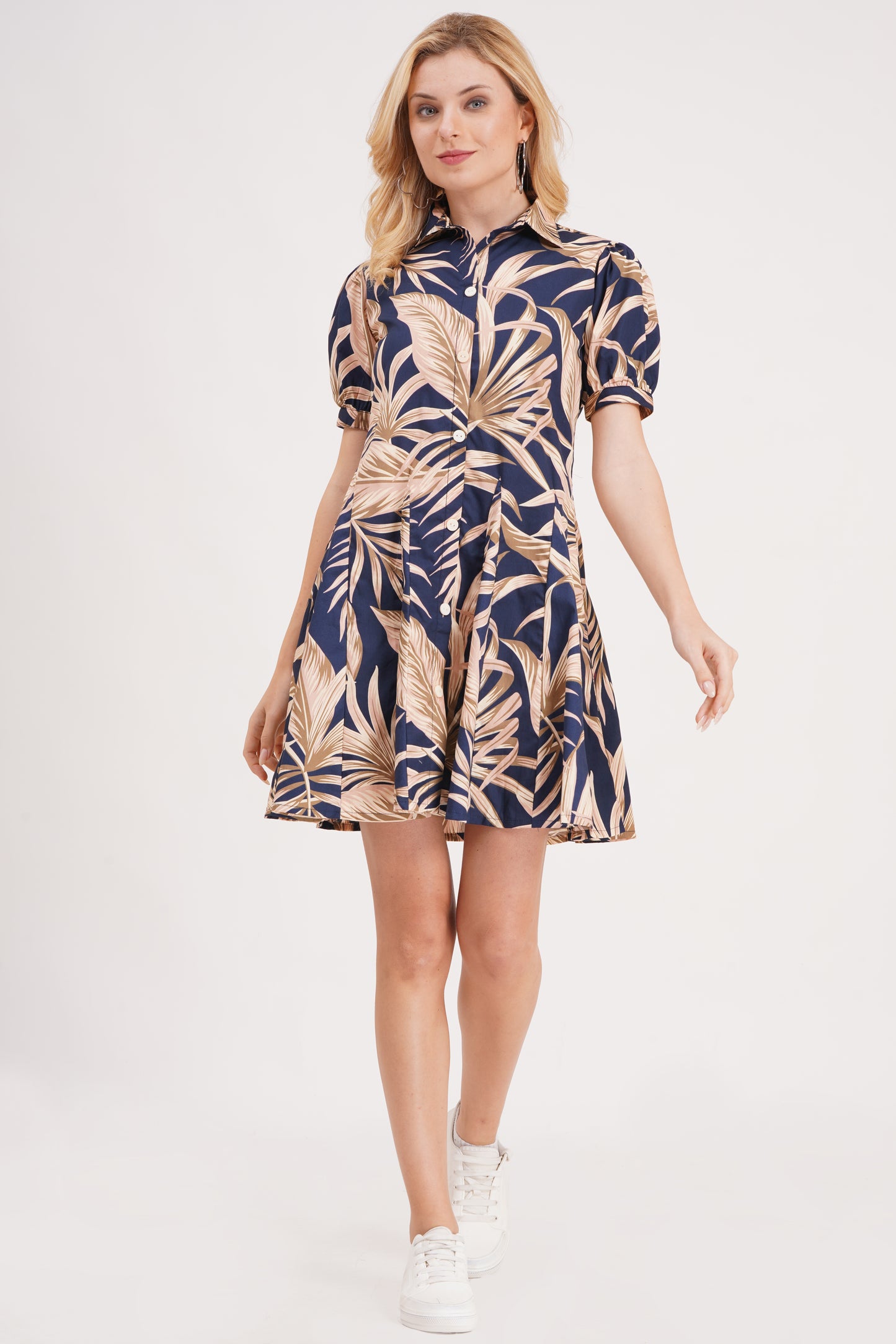 Royal Flora Short Dress