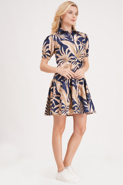 Royal Flora Short Dress