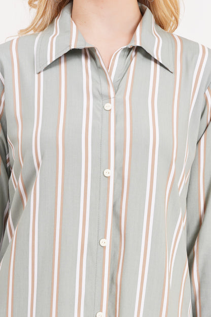 Elegant Striped A-Line Dress