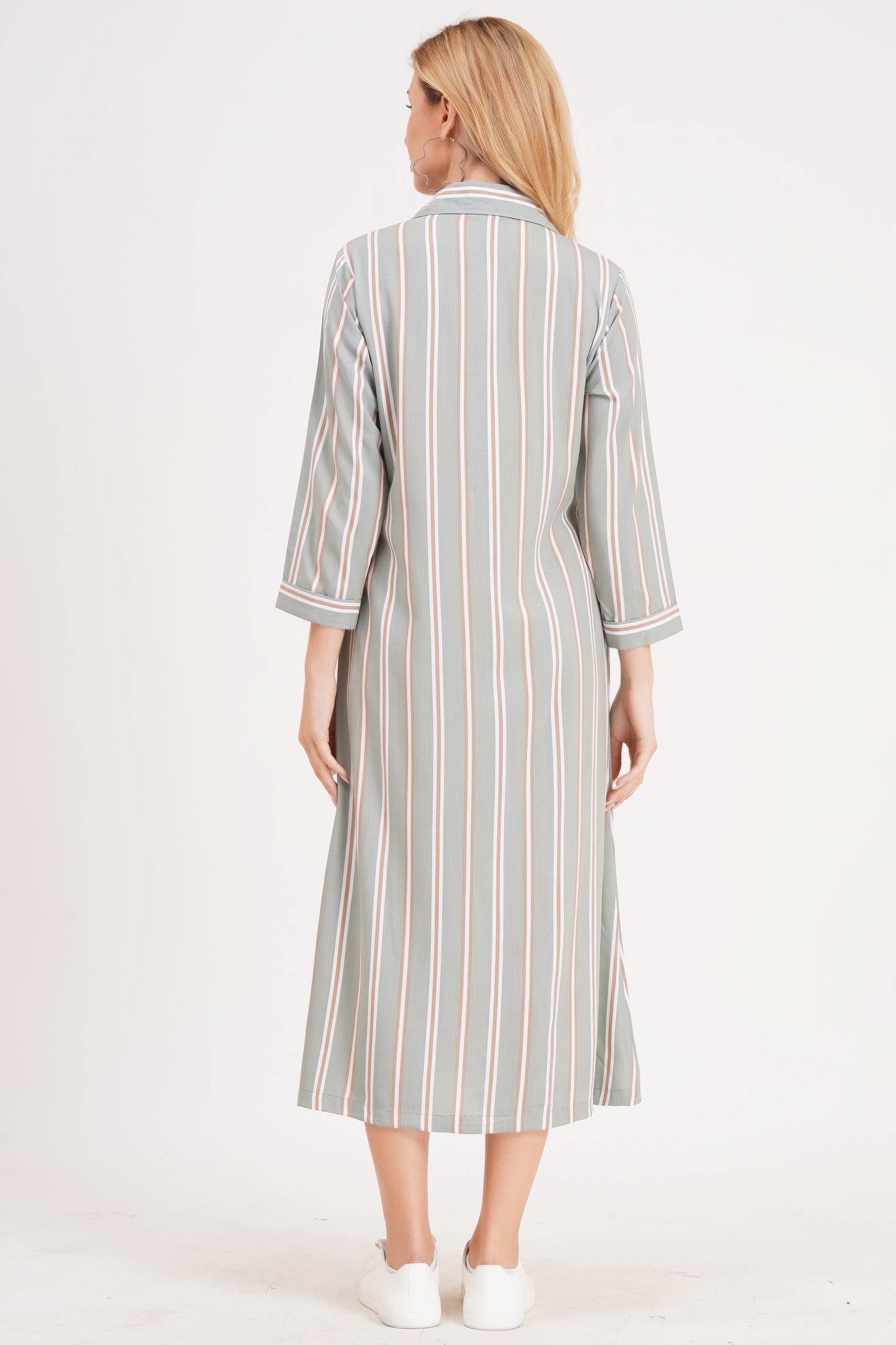 Elegant Striped A-Line Dress
