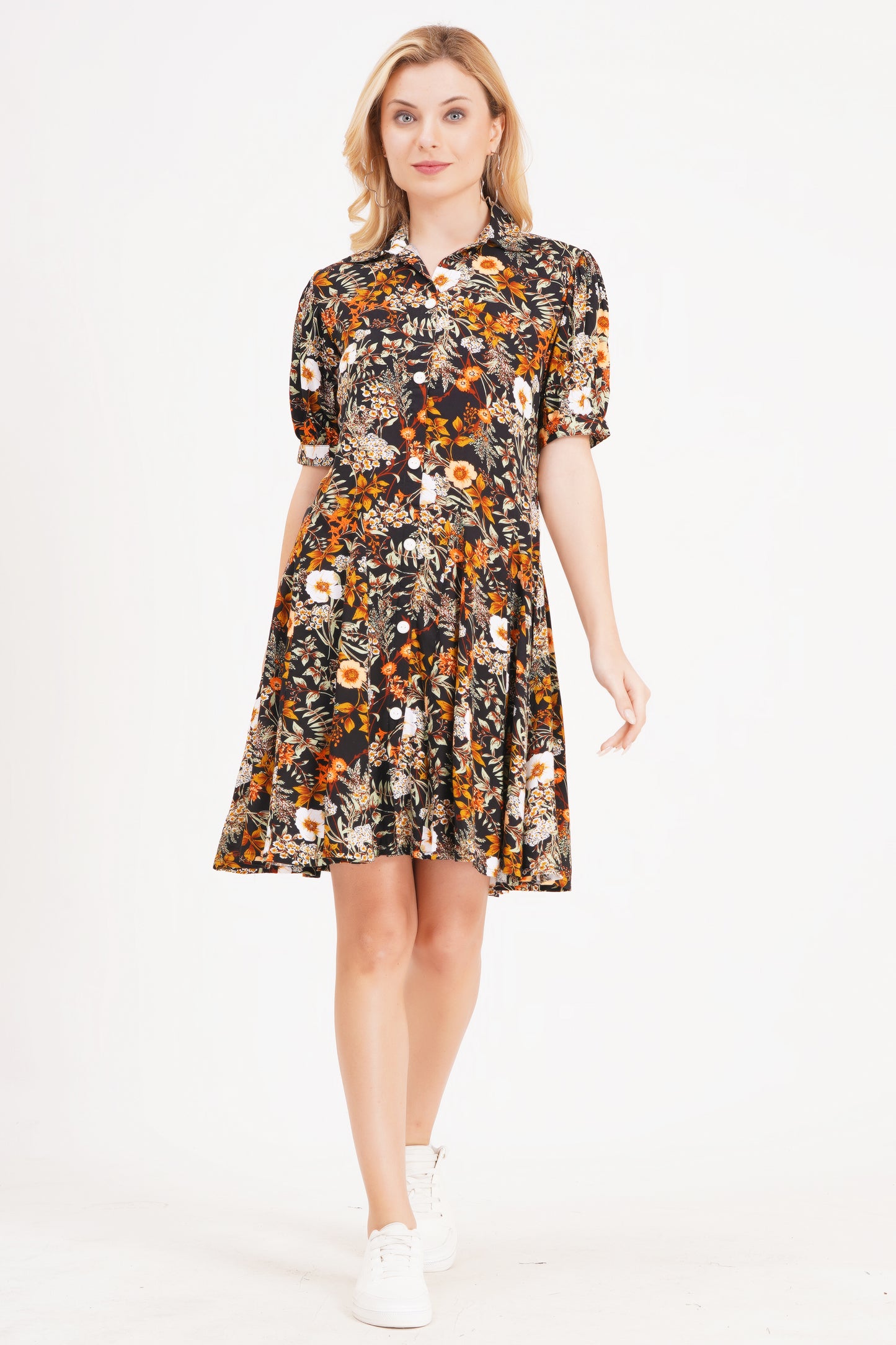Floral Midnight Short Dress