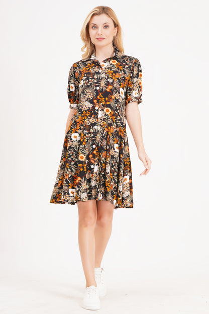 Floral Midnight Short Dress