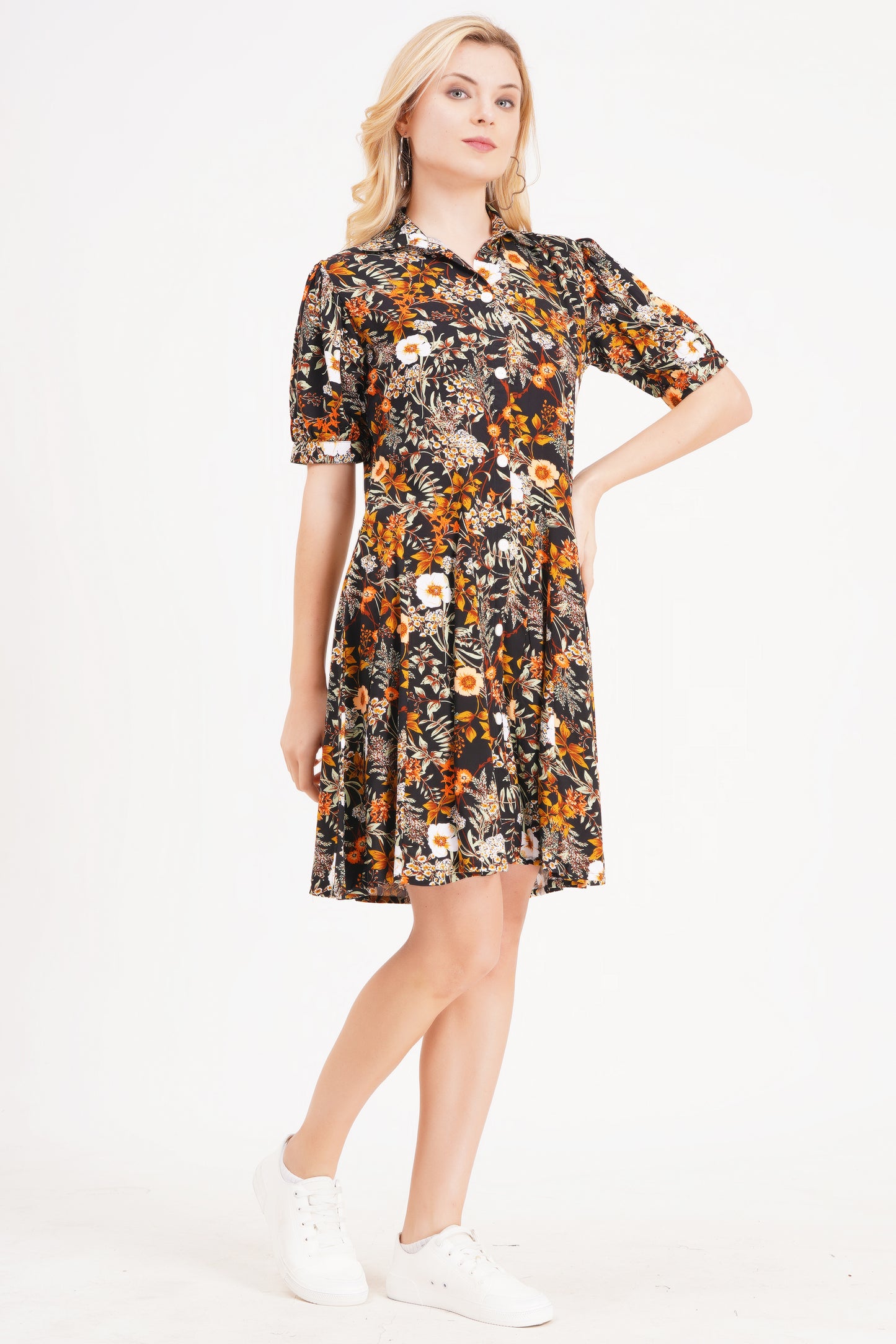 Floral Midnight Short Dress