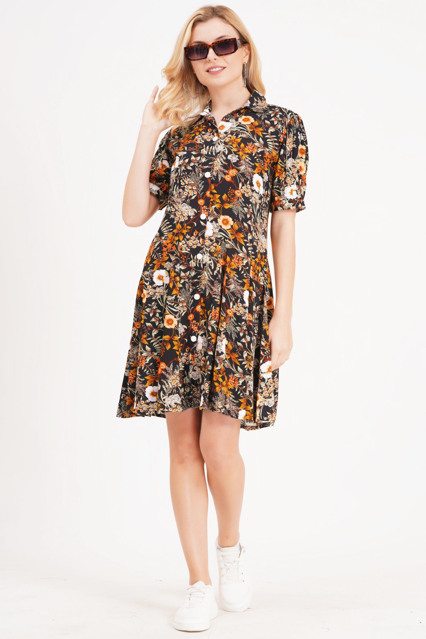 Floral Midnight Short Dress