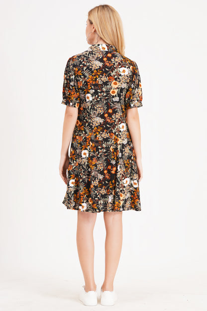 Floral Midnight Short Dress