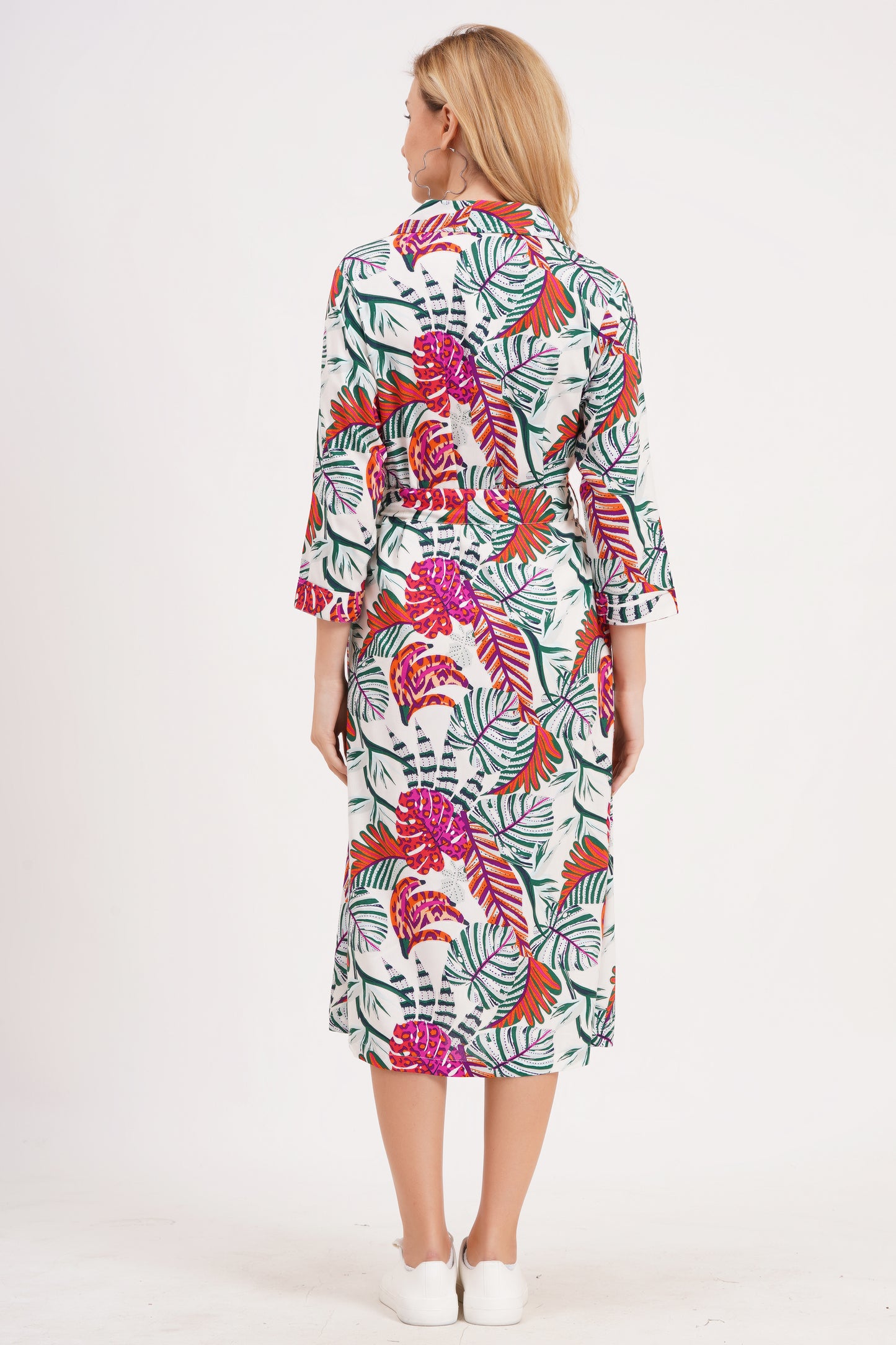 Pastel Meadow A-Line Dress with Belt