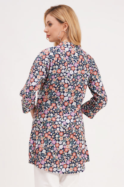 Floral Charm Printed Short Kurti