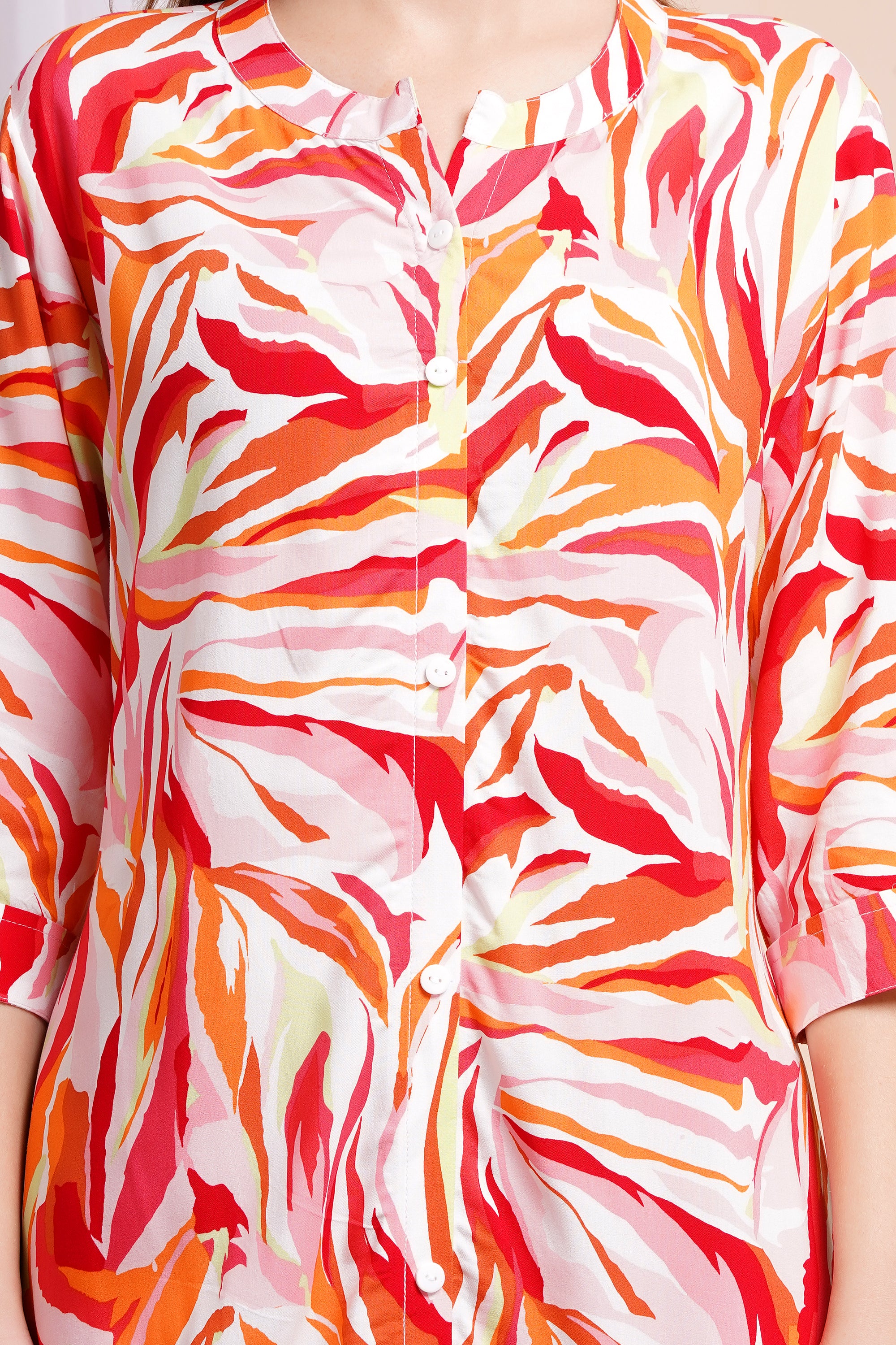 Tropical Blaze A-Line Dress